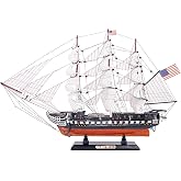 NAUTIMALL USS Constitution Wooden Model Ship 27" Replica Nautical Sailboat Decor