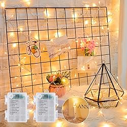 Battery Operated String Lights Outdoor, 2 Pack