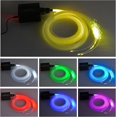 Iseebiz Luz Fibra Óptica de Techo 16w RGBW Lámpara Óptica de Fibra