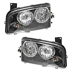 TRQ 2 Piece Headlight Assembly Set Driver