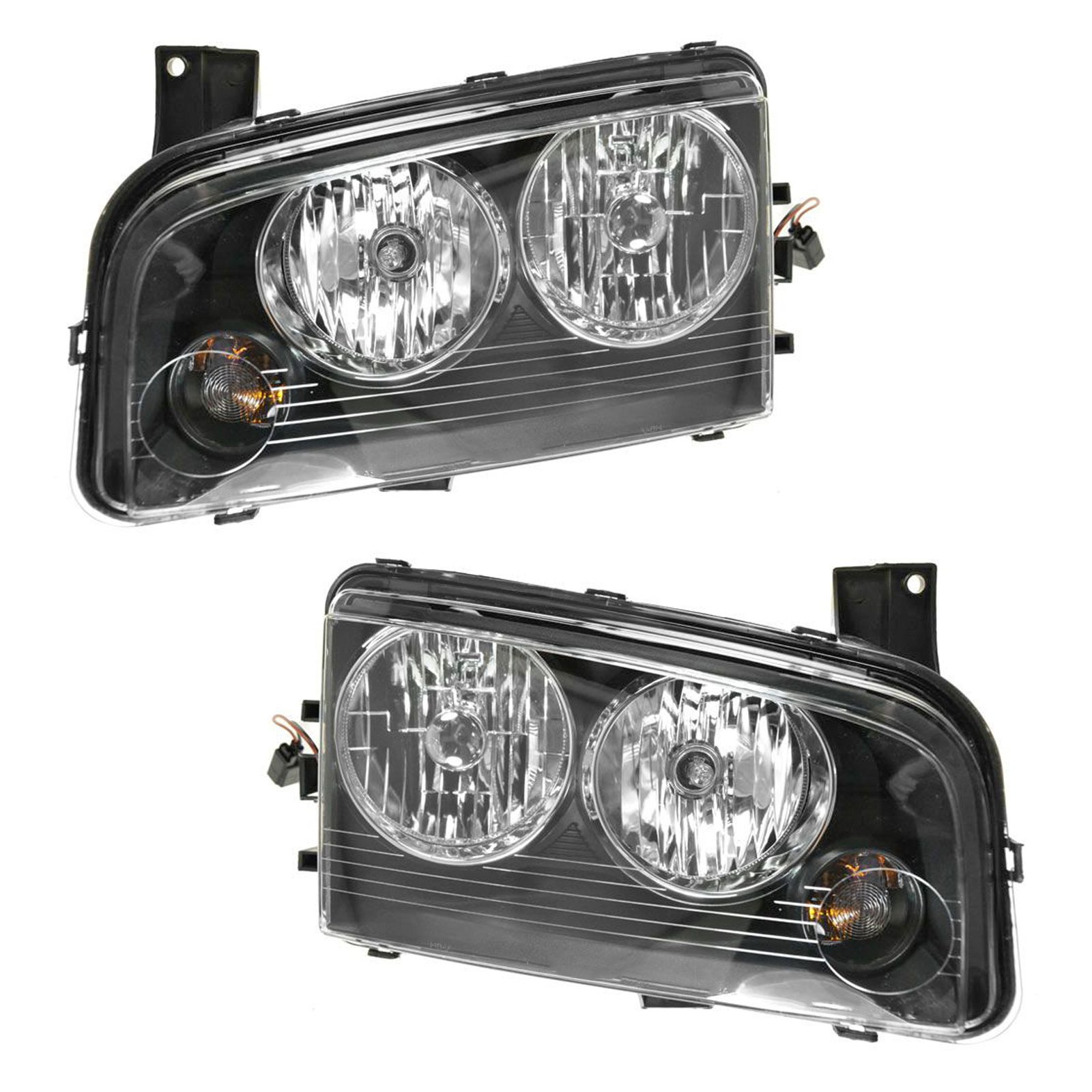 TRQ 2 Piece Headlight Assembly Set Driver