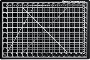 Dahle Vantage 10671 Premium Self-Healing Cutting Mat, 12"x18", 1/2" Grid, 5 Layers for Max Healing, Perfect for Crafts & Sewing, Black