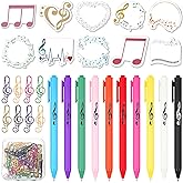 AmazingSpark 50 Pcs Music Notes Pens Music Themed Paperclips Musical Sticky Notes Gifts for Piano Students Marching Band Musicians Teachers Appreciation Gifts Kids Who Love Musical Party Favor