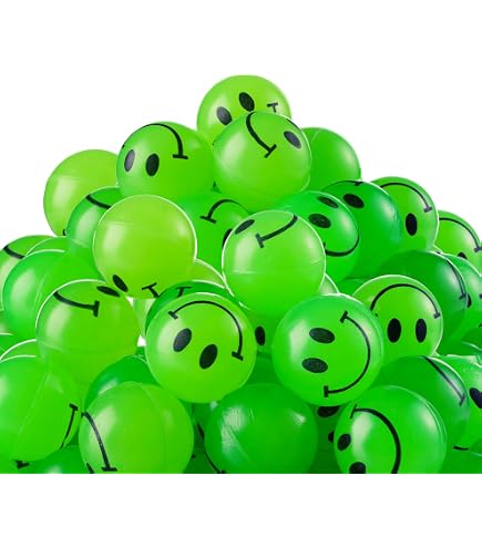 12 Balles Lumineuses élastiques Vaguelly - Caoutchouc, Brillent Dans Le Noir, Pour Jeux Intérieur/extérieur