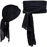 Costume Accessories: Plus Size Pirate Scarf Belt Waist Sash and Head Bandanas for Halloween Women Men