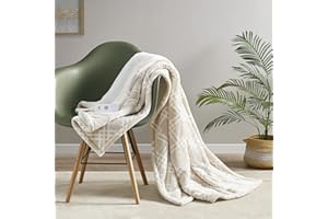 Serta Reversible Fleece to Sherpa Electric Blanket Fast Heating Soft Cover, Safety Auto Shut Off Timer, Low EMF, Multi Heat S