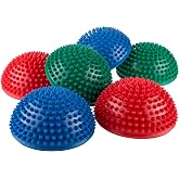 HEY! PLAY! Balance Pods, Multicolor, Set of 6, 6.5&rdquo; x 3.25&rdquo; | Hedgehog Style Balancing and Stability Half Dome Stepping Stones for Exercise, For Kids Ages 3 and Up