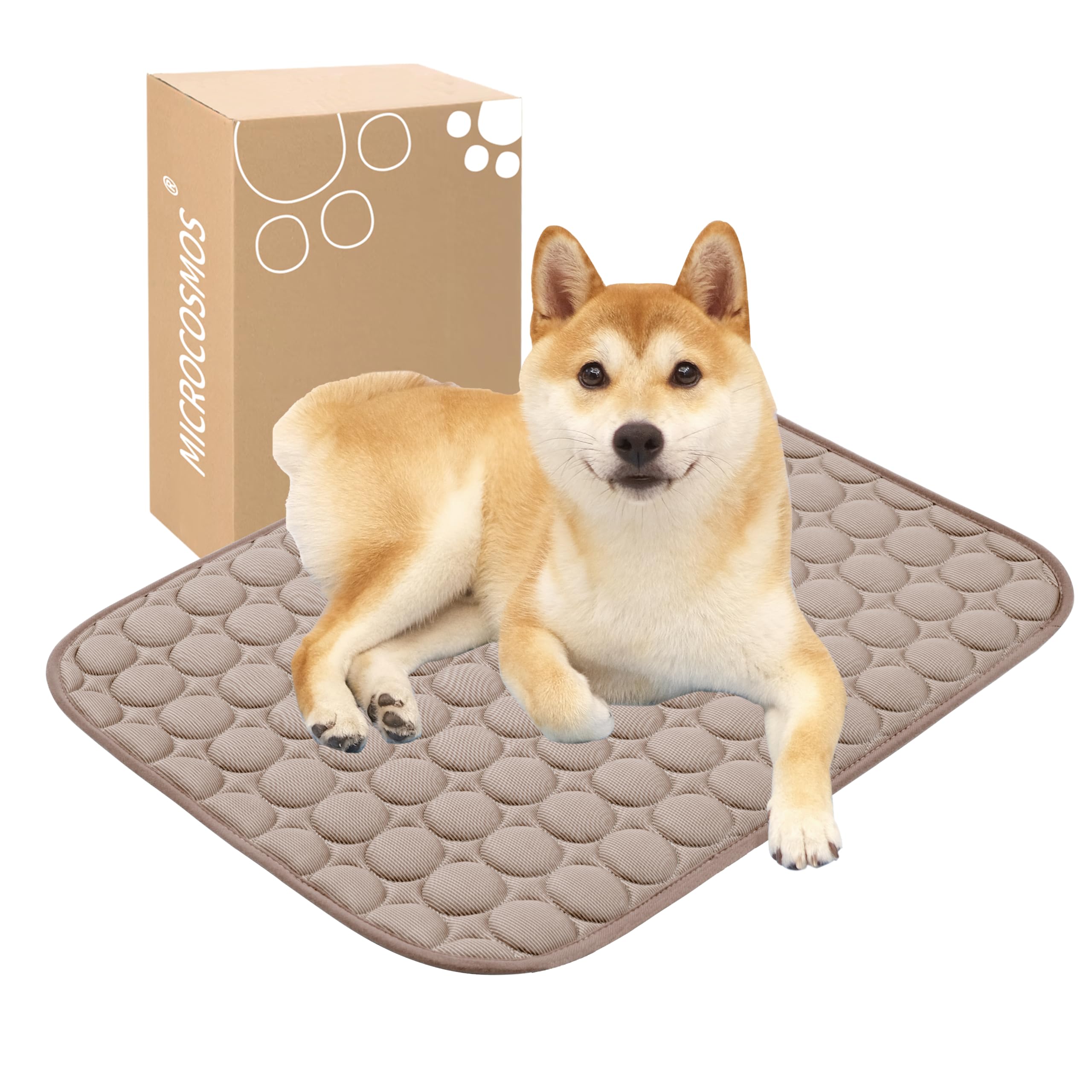 Photo 1 of MICROCOSMOS Summer Cooling Mat & Sleeping Pad- Water Absorption Top, Materials Safe, Easy Carry, EZ Clean. Keep Cooling for Pets, Kids and Adults.(Brown, 24" x18")
