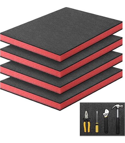 6-Pack Toolbox Foam Liners - 18x12x1 Inch EPE Foam Sheets For Custom Tool Organization & Protection