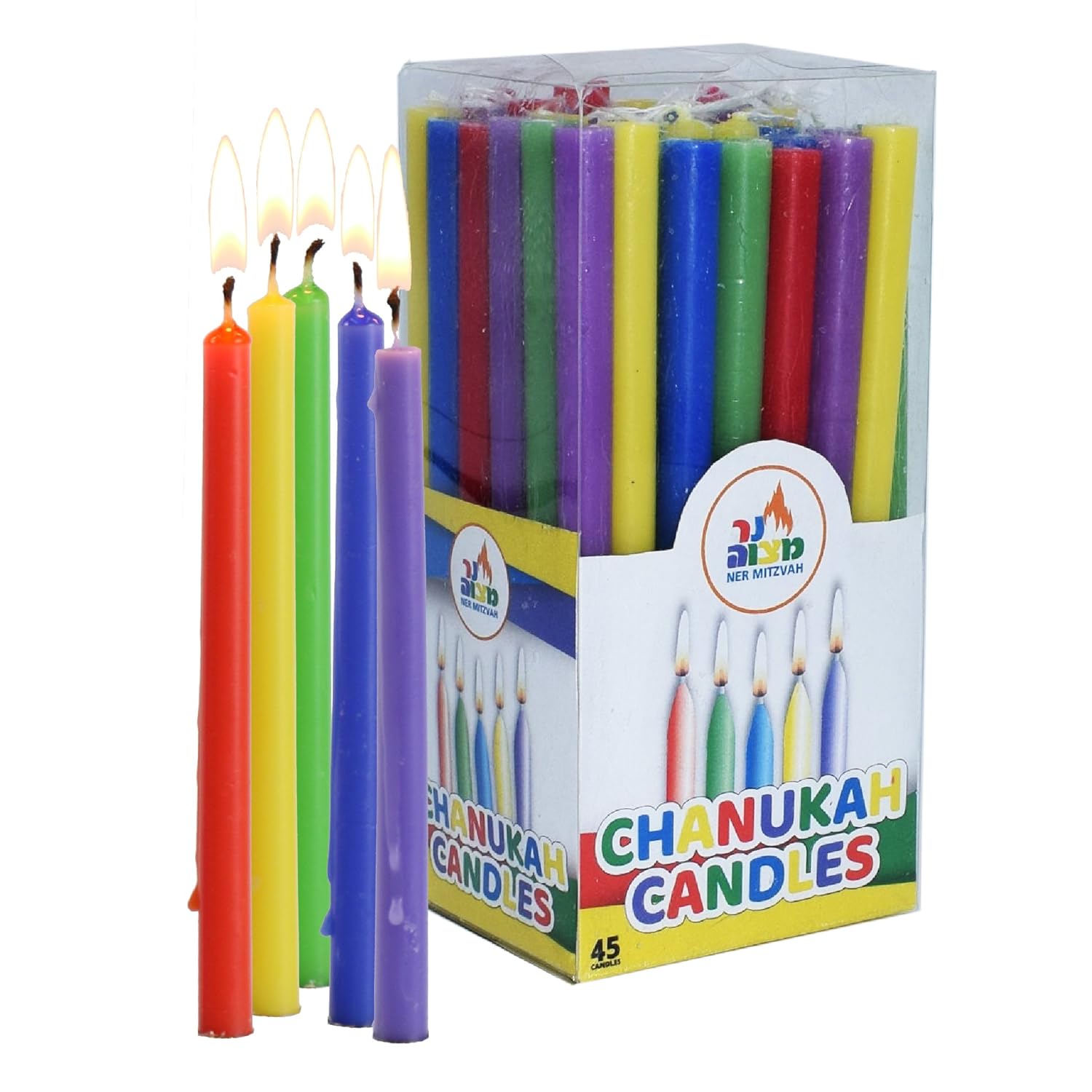 45 Traditional Hanukkah Candles, 14 centimetres, Multicoloured Amazon.co.uk Kitchen & Home