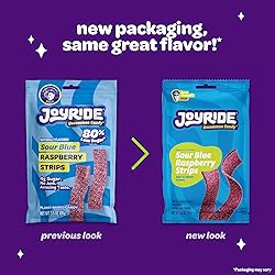 JOYRIDE Blue Raspberry Sour Strips - 3.5 oz 6-Pack