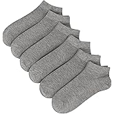 Women's Thin Low Cut Ankle Cotton Socks - 6 Pairs Lightweight Non-Slip No Show Socks, Classic Casual Running Socks