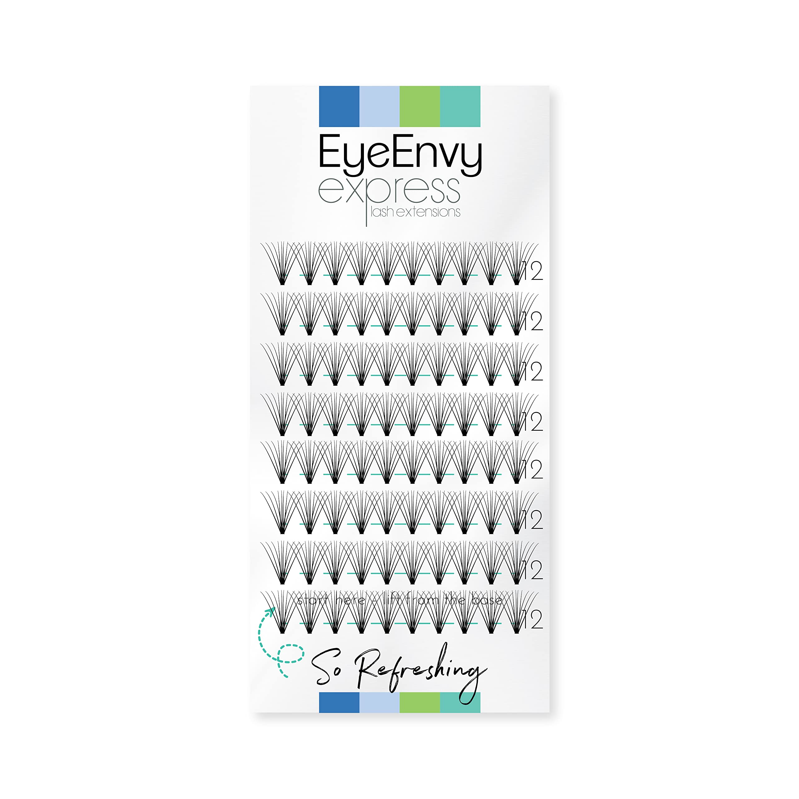 EyeEnvy Express Lash Extensions So Refreshing Faux Mink Individual Cluster Eyelashes -12 mm