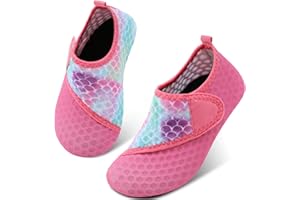 Scurtain Kids Toddler Water Shoes Barefoot Quick-Dry Aqua Socks for Boys Girls Baby with Non-Slip Rubber Sole