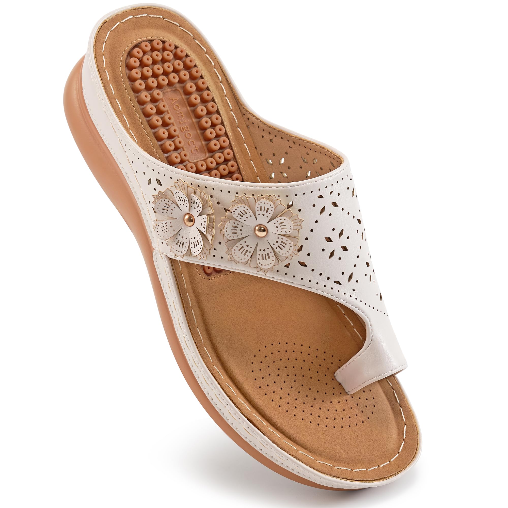 Aomigoct Sandals for Women Wedge Shoes: Double