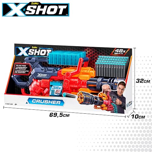 XShot Dart Blaster 8A Machine Gun with Ammunition Crusher Excel X