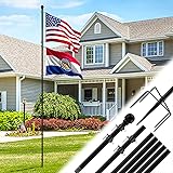 Acostop 10 FT Heavy Duty Flag Poles in Ground with