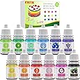 Food Coloring - 12 Color Vibrant Cake Food Coloring Set for Baking, Decorating, Fondant and Cooking - Upgraded Liquid Concentrated Icing Food Color Dye for Slime Making, DIY Crafts - .25 fl. oz. Each