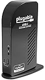 Plugable USB-C Triple Display Docking Station with Charging Support/Power Delivery for Specific Windows and Mac USB Type-C and Thunderbolt 3 Systems