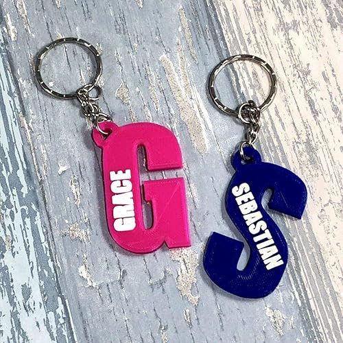 Initial Personalised Keyring/Keychain Amazon.co.uk Handmade