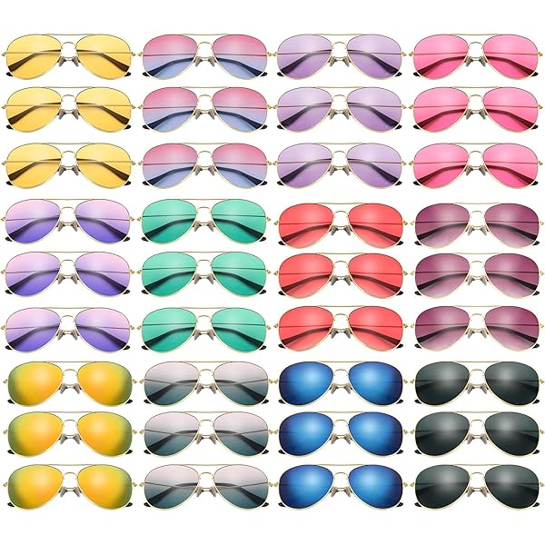 Amazon Cheap Bulk Neon Sunglasses 48-Pack Party Glasses 80s Party