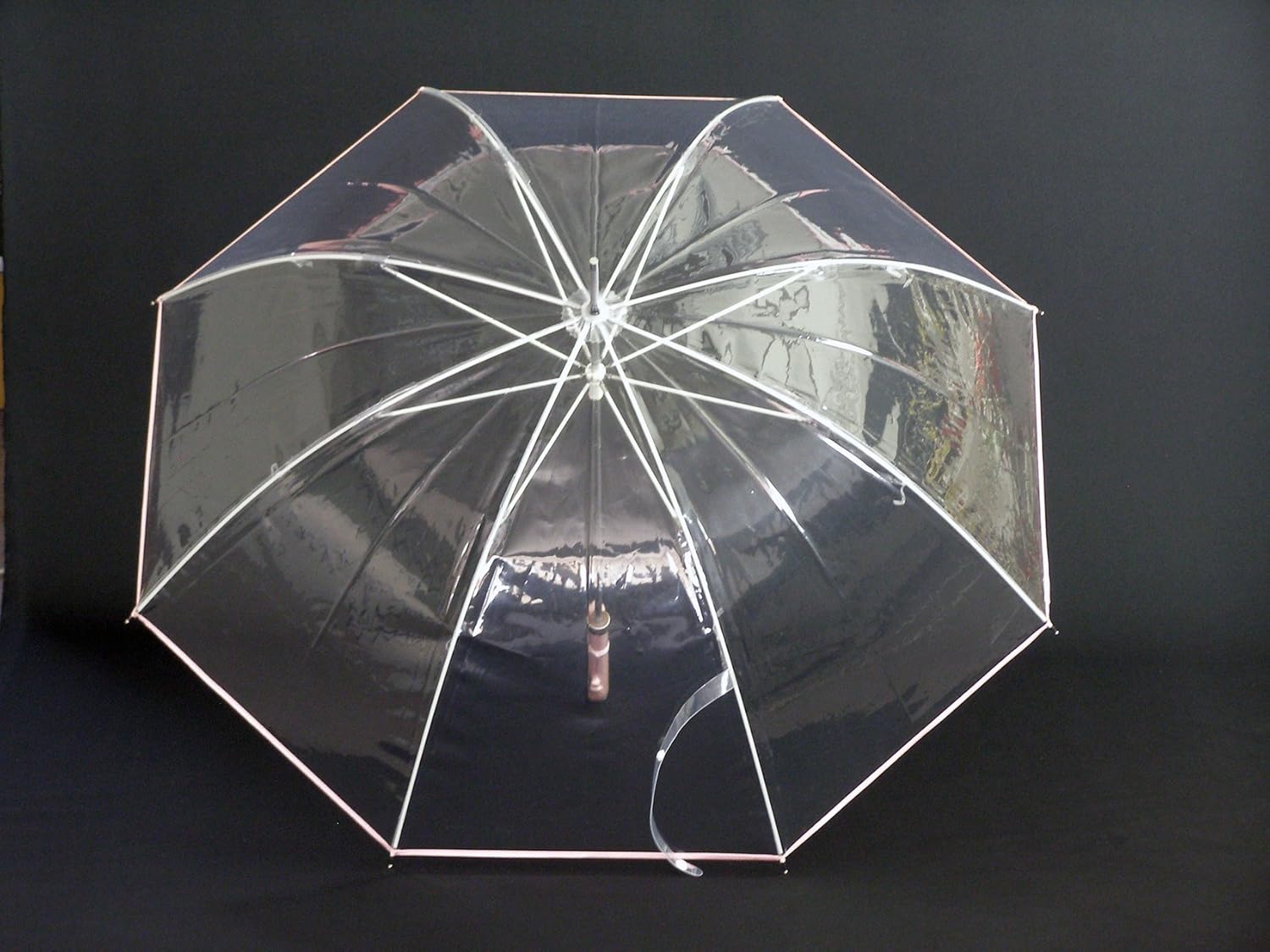 園遊会仕様ビニール傘 縁結 えんゆう ピンク B007rbiia4 美智子皇后陛下ご使用品 ホワイトローズ謹製 長傘 正規販売店