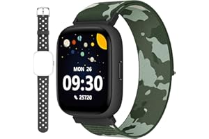 BIGGERFIVE Smart Watch for Kids, 1.8" Fitness Tracker Watch Pedometer, Heart Rate, Sleep Monitor, IP68 Waterproof, Calorie Step Counter, Puzzle Game with/without APP for Girls Boys Teen 5-16, 2 Straps