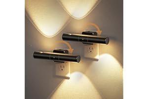 JandCase LED Night Light, Modern Night Lights Plug into Wall, Soft White 3000K,0-100LM Adjustable Brightness with Dusk-to-Dawn Sensor, Dimmable Night Lights for Bathroom, Hallway, Bedroom,Stairway