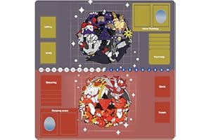 SABERMASTER DTCG playmat 2 Player Duel Mat Gaming Competition Pad Mat Card Binder Deck 60 * 60CM 23.6x23.6in