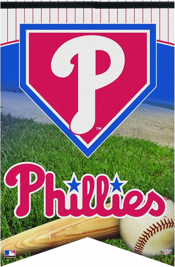 Amazon.com : MLB Philadelphia Phillies Premium Felt Banner 17-by-26 ...