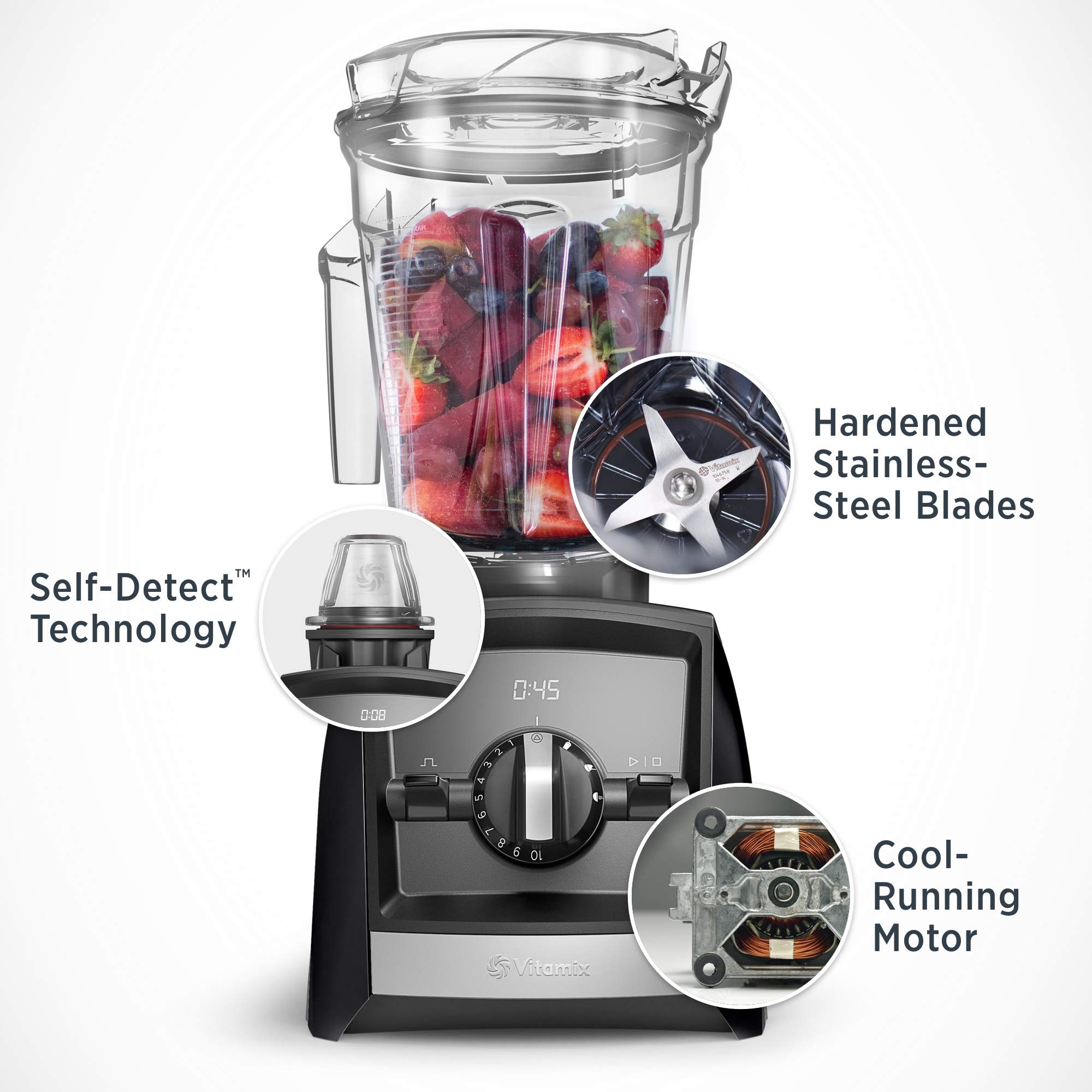 Vitamix A2500 Ascent Series Smart Blender, ProfessionalGrade, 64 oz. LowProfile Container