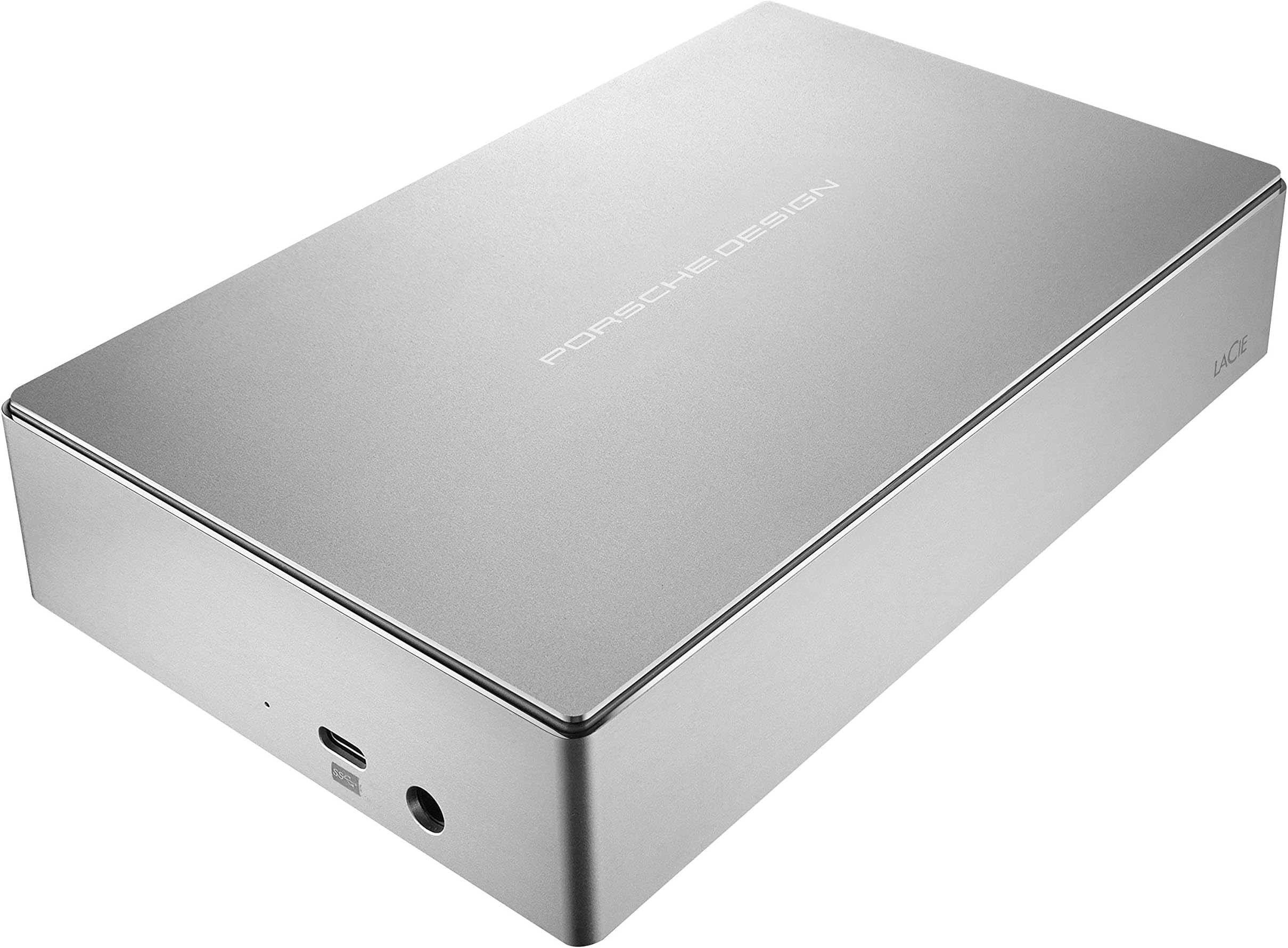 LaCie Porsche Design 8TB USB-C Desktop Hard Drive, Silver (STFE8000100)