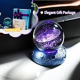 Movdyka 6cm 2.36in 3D Solar System Crystal Ball Base Lights Gift view 2