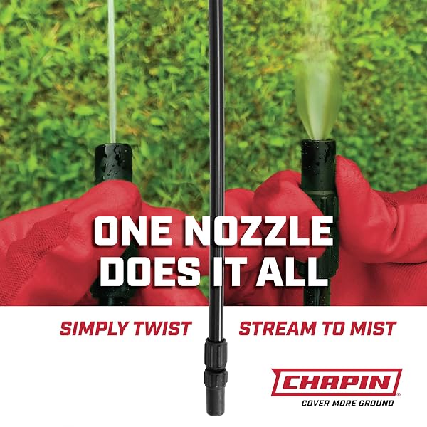CHAPIN 20004 PUMP SPRAYER, 1-GALLON SURESPRAY TRANSLUCENT TANK WITH AN EASY FILL FUNNEL-TOP OPENING, ADJUSTABLE CONE NOZZLE & 34″ LONG REACH HOSE, USED FOR FERTILIZER, PESTICIDES, WEEDS & PESTS