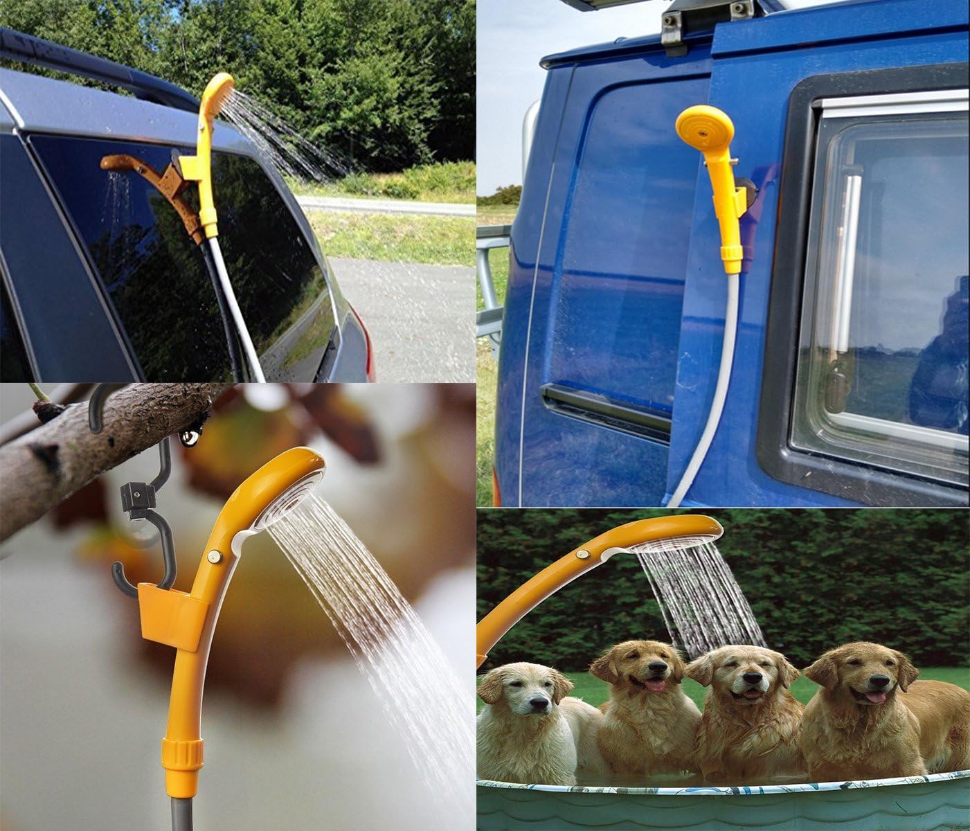 LIEBMAYA 12V car Cigarette Lighter Portable Shower Electrical Pump for Outdoor Camping Car Washing Dog Cleaning Blue: Automotive