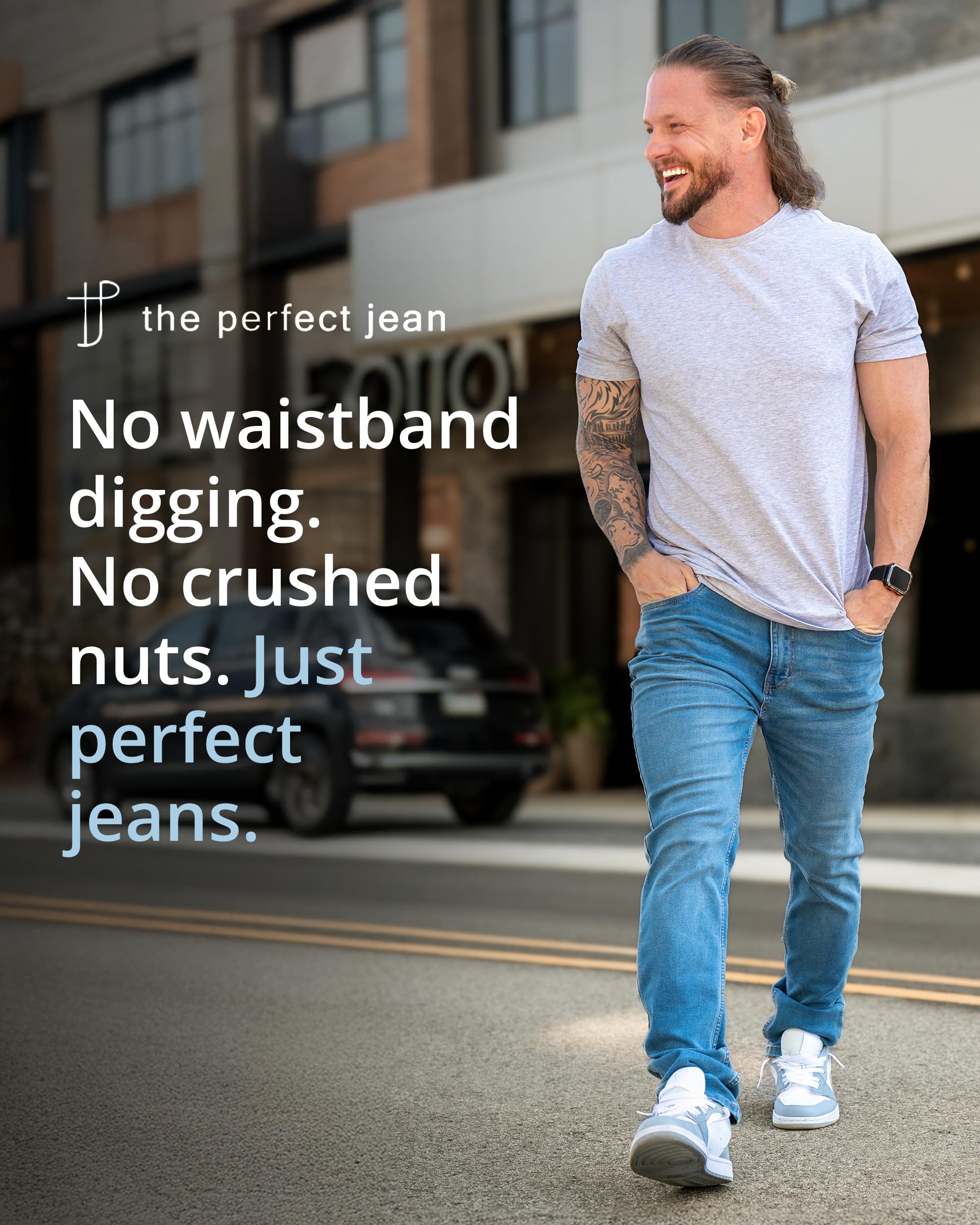 The Perfect Jean TPJ Mens Athletic Fit Jean (Knight - Dark Blue, 34x30)