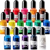 ALEXES Liquid Candle Dye for Candle Making &ndash; Epoxy Resin Dye | Candle Liquid Colors for Wax &ndash; Epoxy Colorant &ndash; 16 bottles, 0.34 fl oz (10 ml) - Premium Colors for Wax