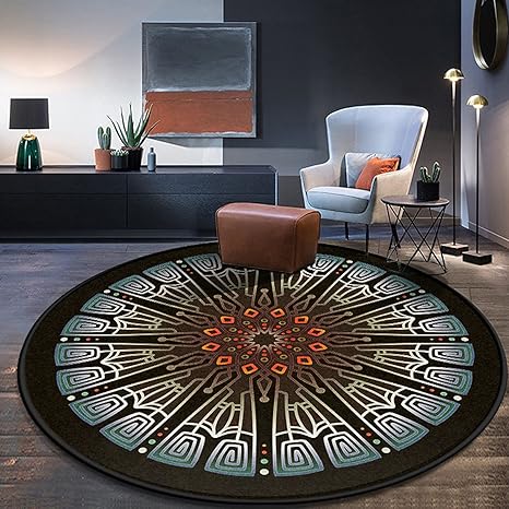Amazon ラグ ペルシャ柄 ペルシャ風 ラグマット 夏 冬 カーペット ラグマット かわいい ヨーロッパ風 西海岸 ペルシャ じゅうたん 180cm 玄関マット おしゃれ 洗える 円形 書斎 リビング 北欧 柔軟 インテリア カラー モダン おしゃれ 絨毯 耐摩耗性 ラグ カーペット