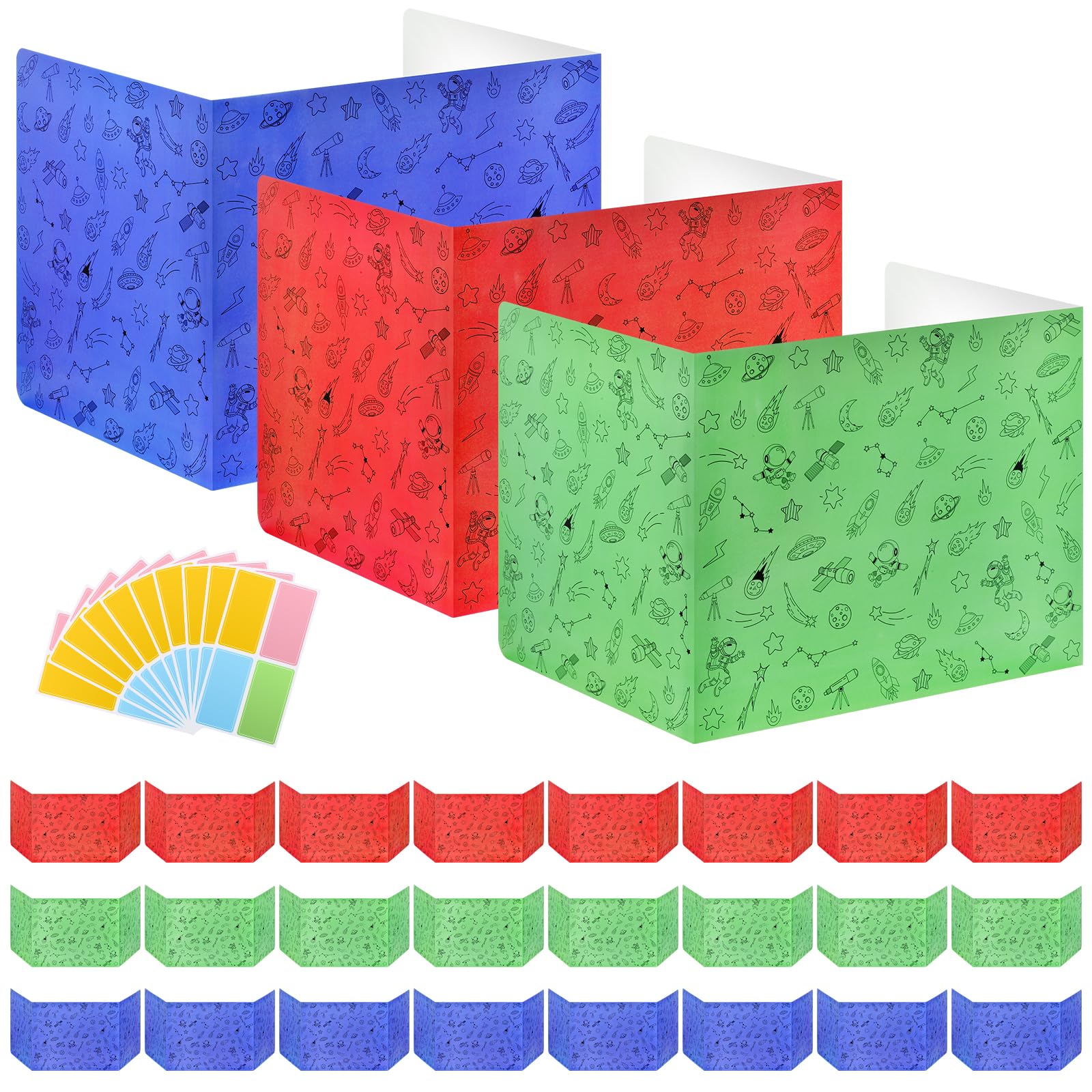 Photo 1 of 24-Pack Desk Dividers for Students, Space Cardboard Privacy Boards for Student, Privacy Shield Folder Boards, Classroom Divider Shield for School Teachers Home