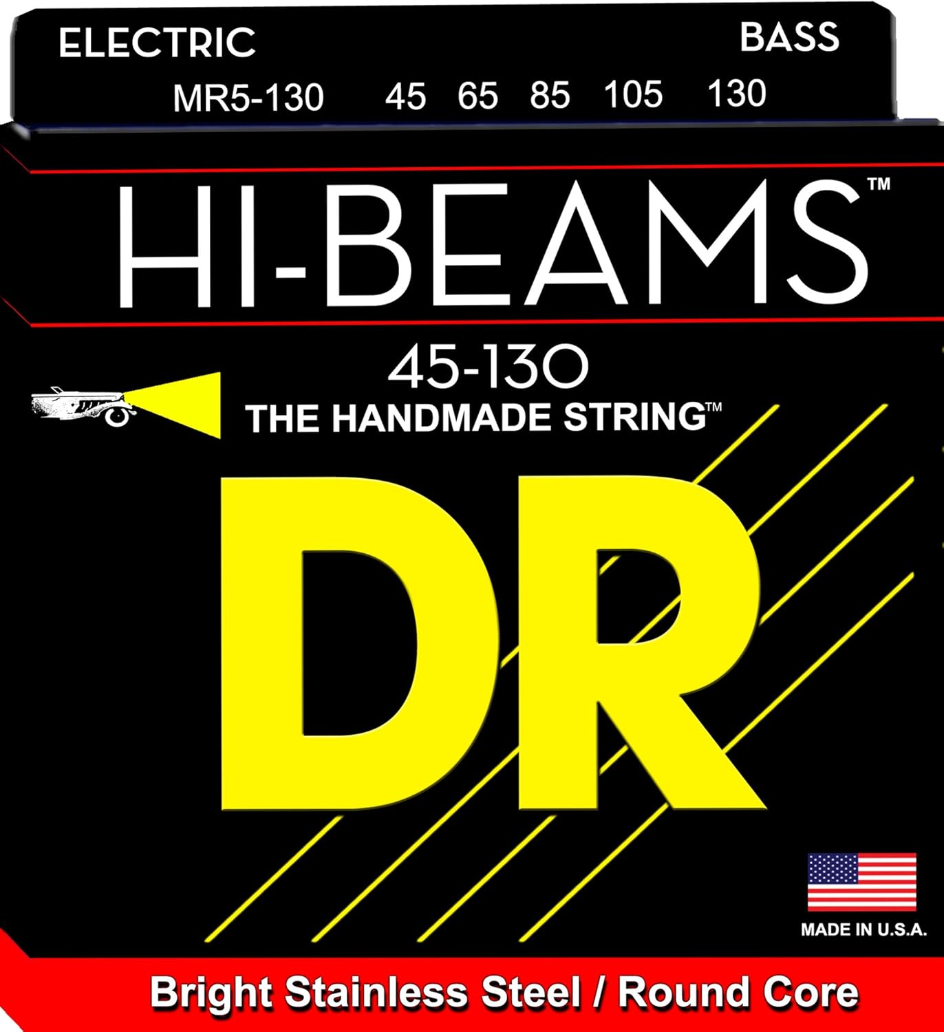 DR Strings Hi Beams Medium 5-String Bass .130 Low B String