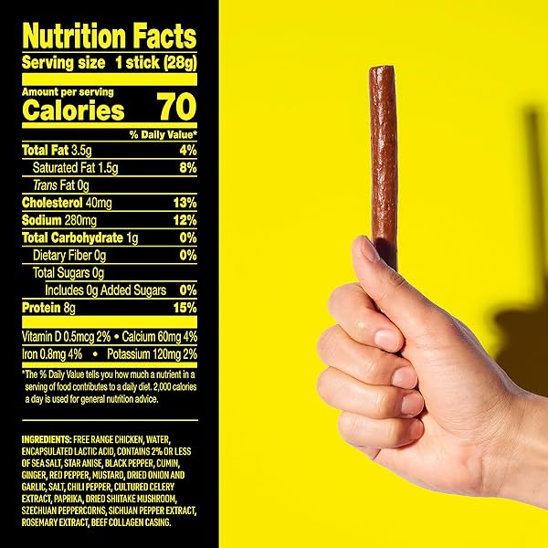 LORISSA’S KITCHEN PREMIUM FREE RANGE CHICKEN JERKY SNACK STICKS 1-PACK: CHICKA BOOM CHICKEN FLAVOR, 8G PROTEIN, CERTIFIED FREE FROM TOP 9 ALLERGENS, GLUTEN-FREE, NON-GMO, ZERO SUGAR, KETO, PALEO
