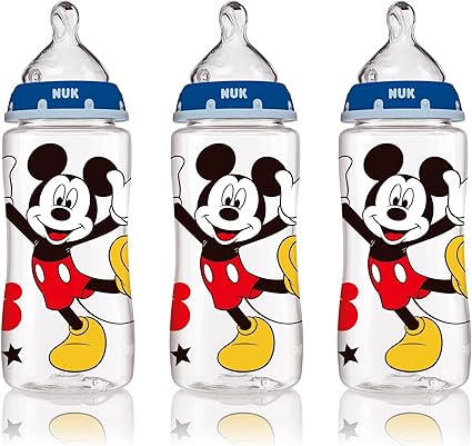Amazon ヌーク Nuk 哺乳びん ディズニー ミッキーマウス 選べる2種 ボトル3個入り 各300ml 哺乳用品 哺乳甁 ほ乳瓶 ほ乳びん 矯正ボトル フィットニップル シリコン もれないキャップ Nuk Bottle ミッキーマウス 哺乳びん本体 ベビー マタニティ 通販