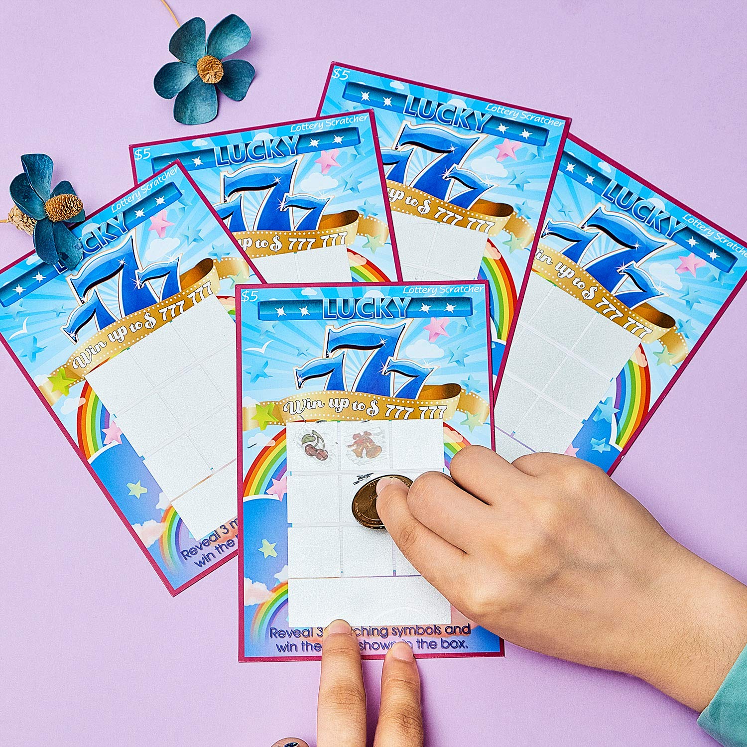 Frienda 20 Pcs Pregnancy Announcement Scratch off Cards 4 x 6 Inch Baby Announcement Lottery Tickets Pregnancy Reveal Fake Lottery Tickets Creative Ideas for Surprising Future Dad, Family and Friends