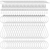 400 Piece Sterling Silver Plated Earring Hooks, Hypoallergenic Earrings Making Kit with Beading Hoop Earring Finding Component Accessories, Earring Backs & Jump Rings for DIY Jewelry Craft