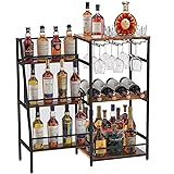 DLPIN 3-Tier Freestanding Wine Rack, with Hanging
