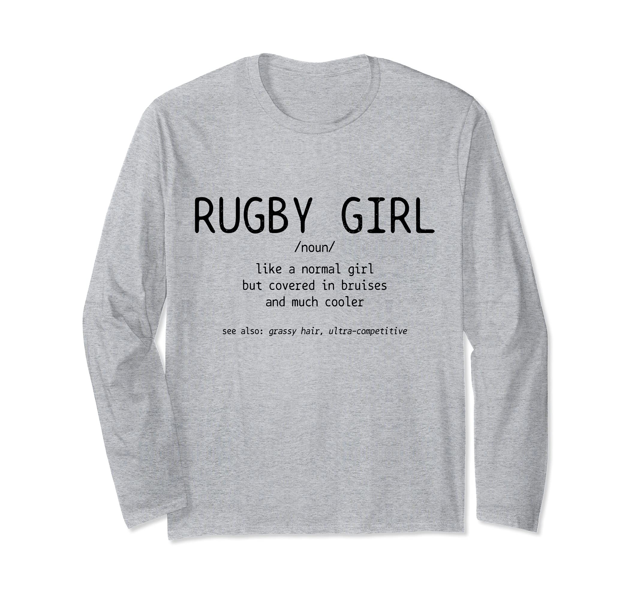 Rugby Funny Girl Definition Rugby Player Fan Long Sleeve T-Shirt