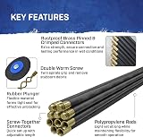 Faithfull Drain Rod Set 9M 30ft with 10 x 920mm Flexible Rods and Plunger view 4