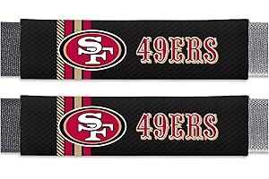 Fan Mats 32111: San Francisco 49ers Team Color Rally Seatbelt Pad - 2 Pieces