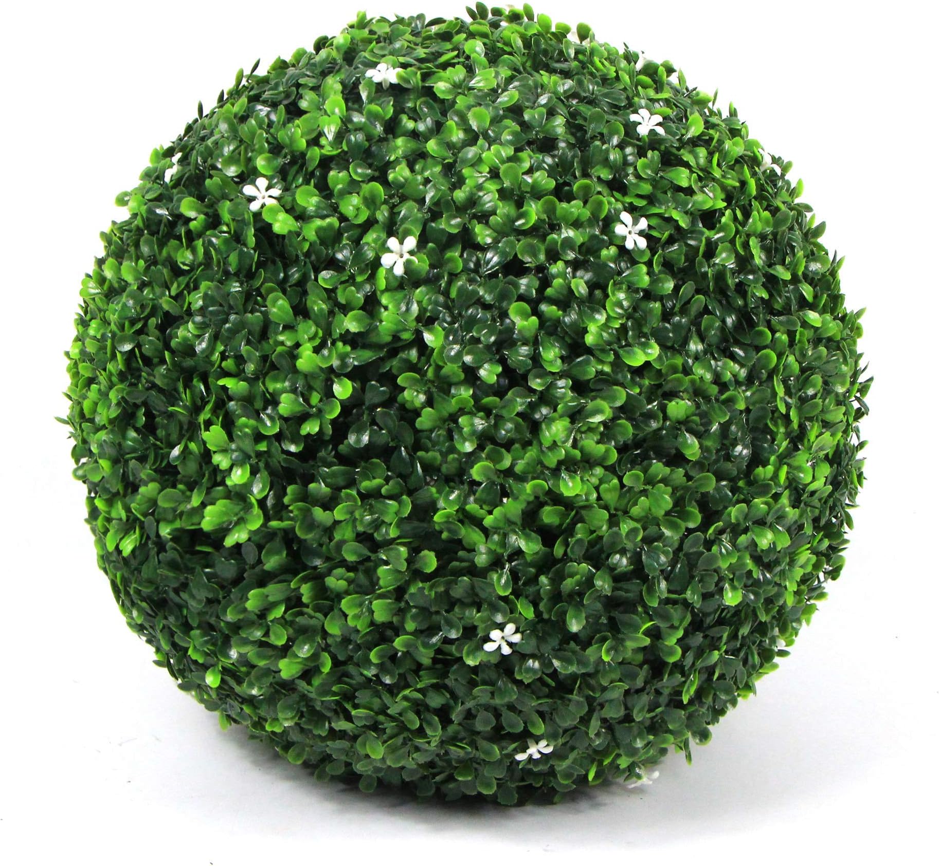 OneTerrace 11 inch Boxwood Topiary Ball Artificial Greenery - Faux Boxwood Balls, Ball Bush, Indoor Outdoor Use, UV and Water Resistant - Come in Two Halves - Plastic
