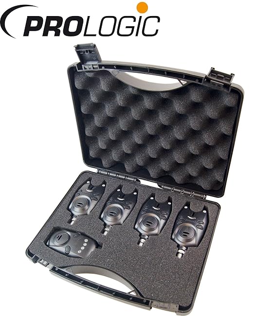 Prologic Firestarter Pro Alarm Kit 4+1 - Funk Bissanzeiger Set zum Karpfenangeln, Bissanzeiger Set, Karpfenangeln, Angeln auf